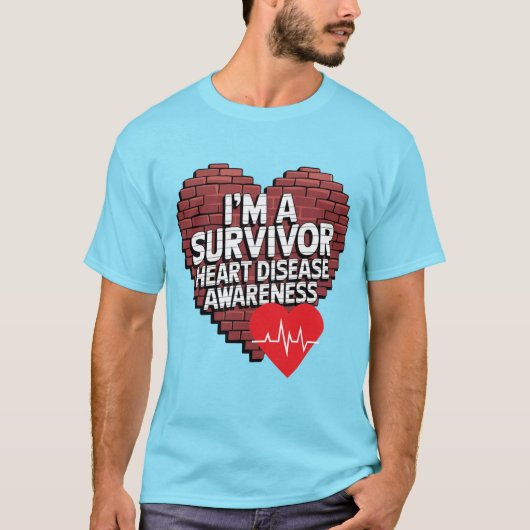 Heart Disease Awareness T-shirt ontwerp. (Voorkant)