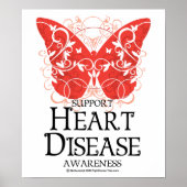 Heart Disease Butterfly Poster (Voorkant)