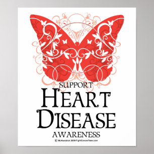 Heart Disease Butterfly Poster