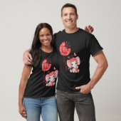 Heart Disease Cute Elephant With Sunflower And Red T-shirt (Unisex)