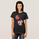 Heart Disease Cute Elephant With Sunflower And Red T-shirt (Voorkant volledig)
