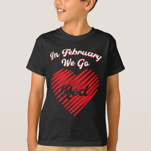 Heart Disease February Wear Red Heart Disease Awar T-shirt (Voorkant)
