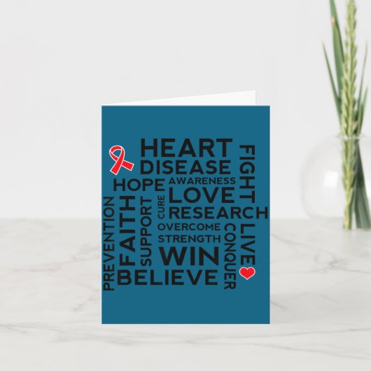 Heart Disease Month Suprt Walk Tee  Kaart (Voorkant)