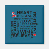 Heart Disease Month Suprt Walk Tee  Magneet (Voorkant)