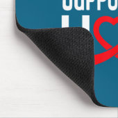 Heart Disease Suprt Love Hope Red Ribbon  Muismat (Hoek)