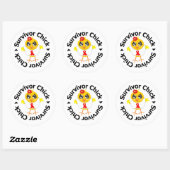Heart Disease Survivor Chick Ronde Sticker (Vel)