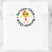 Heart Disease Survivor Chick Ronde Sticker (Tas)