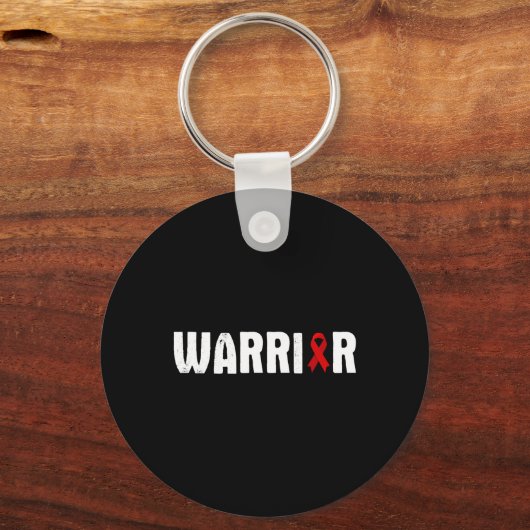 Heart Disease Warrior - Awareness Fighter Quote Sa Sleutelhanger (Voorkant)