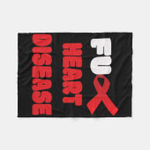 Heart Disease Warrior Health Ribbon Faith  Fleece Deken (Voorkant (Horizontaal))