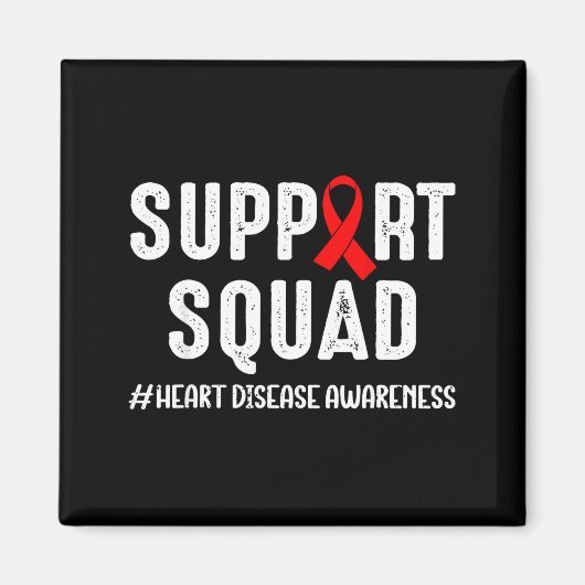 Heart Disease Warrior Support Squad Heart Disease  Magneet (Voorkant)