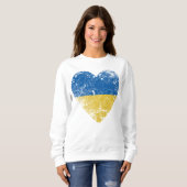 Heart Distress Ukraine Flag, country Pride Trui (Voorkant volledig)