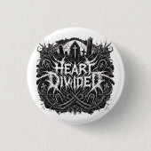 Heart Divided - Graveyard Logo Pin Ronde Button 3,2 Cm (Voorkant)