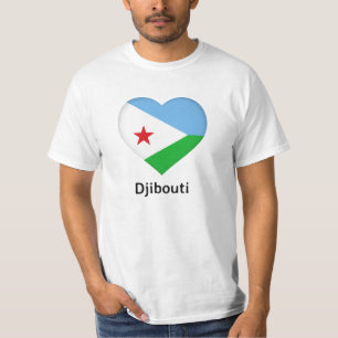 Heart - Djibouti-vlag T-shirt