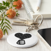 Heart Dog Label Foto - DIY Custom Sleutelhanger (Zijkant)