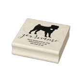Heart Dog Mops Pug Rubberstempel (Stempel)