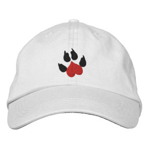 Heart Dog Paw Print Geborduurde Pet