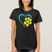 Heart Dog Paw Print Menorah Hanukkah Chanukah Jewi T-shirt (Voorkant)