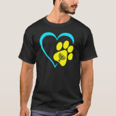 Heart Dog Paw Print Menorah Hanukkah Chanukah Jewi T-shirt (Voorkant)