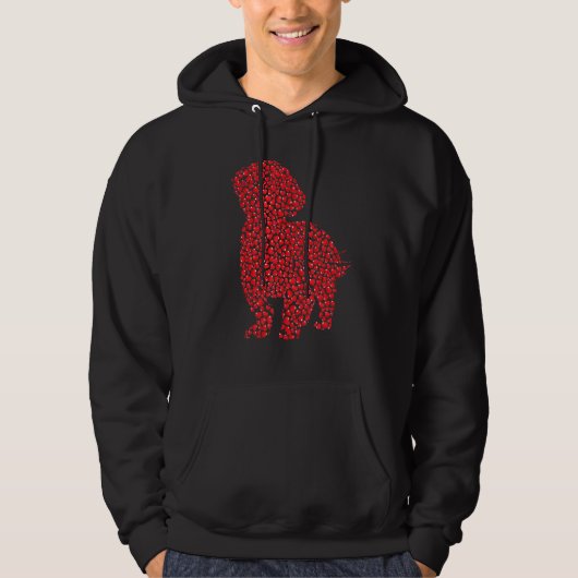Heart Dog  Shih Tzu Puppy Valentines Day Hoodie (Voorkant)