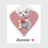 heart dog sticker (Vel)