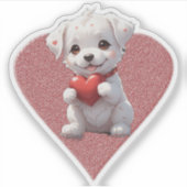 heart dog sticker (Voorkant)