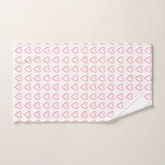 Heart dooddle patroon bad handdoek (Handdoek)