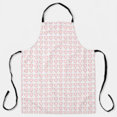 Heart dooddle patroon schort (Voorkant)