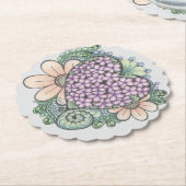 Heart doodle art onderzetter (Gekanteld)