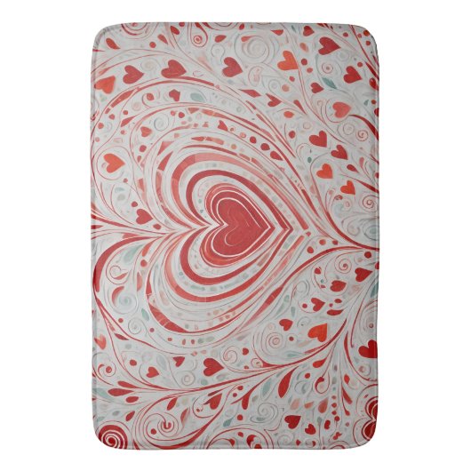 Heart Doodle Badmat (Voorkant Verticaal)