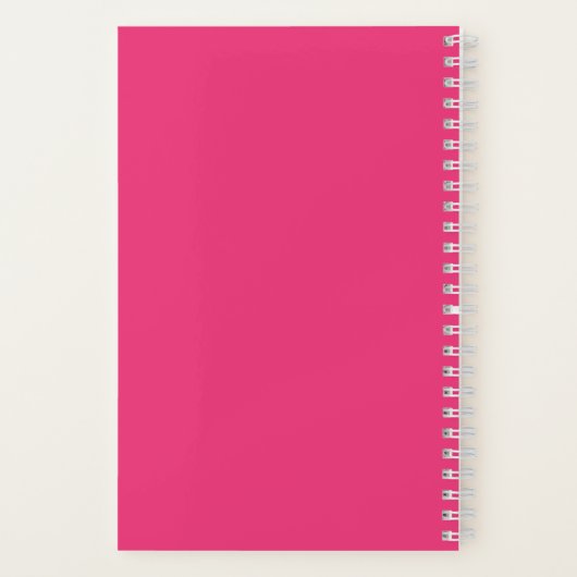 Heart Doodle en Love Pattern Cute Pink Notitieboek (Achterkant)