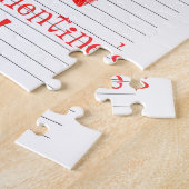 Heart Doodle on Note Pad Valentijnsdag Kaart Legpuzzel (Zijkant)