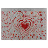 Heart Doodle Snijplank (Voorkant)