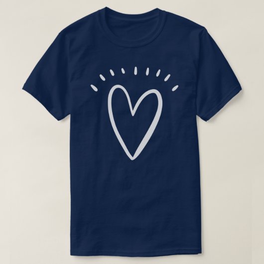 Heart Doodle Valentines Day  T-shirt (Design voorkant)