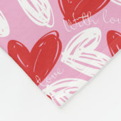 Heart Doodles fleece dekens (Hoek)