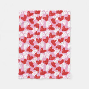 Heart Doodles fleece dekens