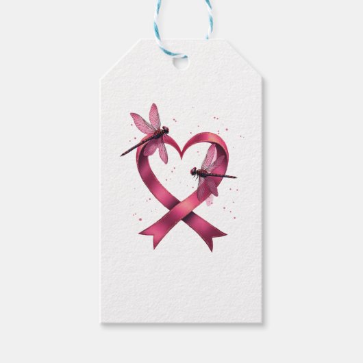 Heart Dragonflies Mannen Vrouwen Kind Cadeaulabel (Voorkant)