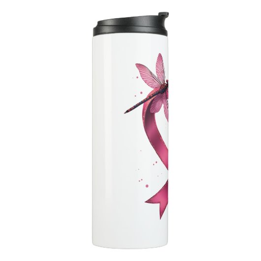 Heart Dragonflies Mannen Vrouwen Kind Thermosbeker (Gedraaid links)