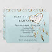 Heart Dream Catcher baby shower Kaart (Voorkant / Achterkant)