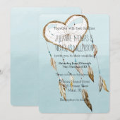 Heart Dream Catcher Bruiloft Kaart (Voorkant / Achterkant)
