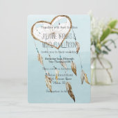 Heart Dream Catcher Bruiloft Kaart (Staand voorkant)
