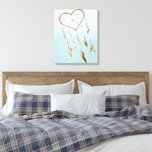 Heart Dream Catcher Canvas Afdruk (Insitu (Slaapkamer))