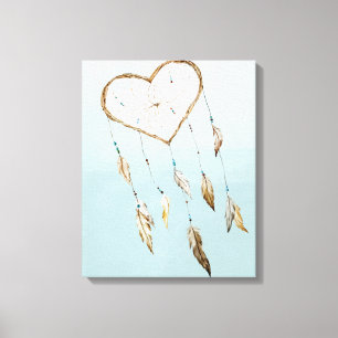 Heart Dream Catcher Canvas Afdruk