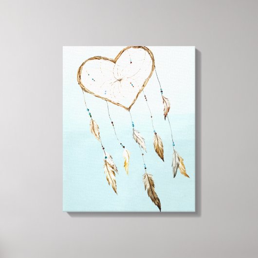 Heart Dream Catcher Canvas Afdruk (Voorkant)