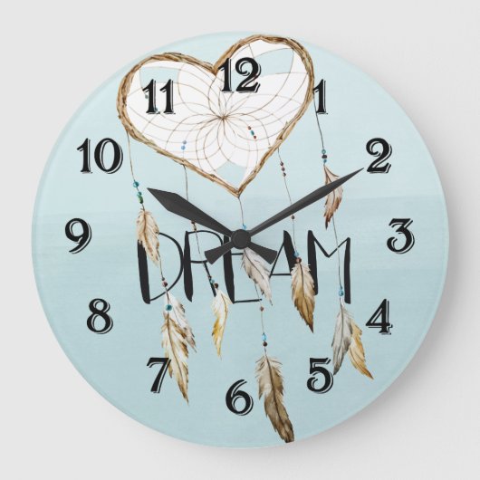 Heart Dream Catcher Grote Klok (Voorkant)