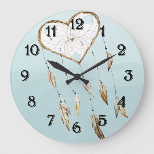 Heart Dream Catcher Grote Klok (Voorkant)