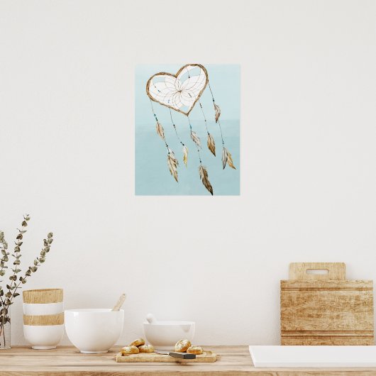 Heart Dream Catcher Poster (Keuken)