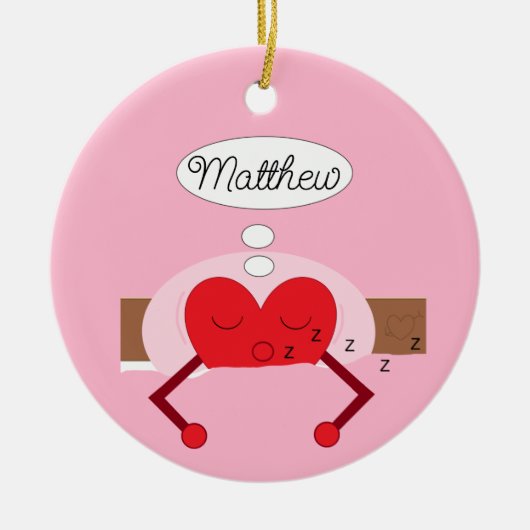 Heart Dreams Kleuren van Roze: Keramisch Ornament (Voorkant)