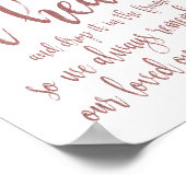 Heart Drop Guest Book Roos Gold Glitter 8x10 Sign Poster (Hoek)