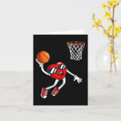 Heart Dunk Basketball Player Valentijnsdag Love S Kaart (Gele Bloem)