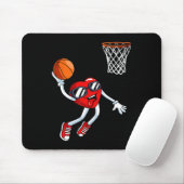 Heart Dunk Basketball Player Valentijnsdag Love S Muismat (Met muis)